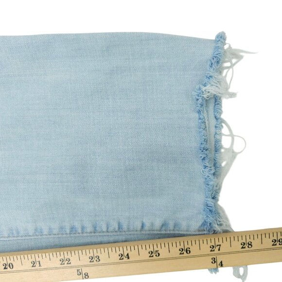 Levis 724 High Rise Straight Jeans Womens Size 20W Frayed Hem Light Wash Denim - Picture 15 of 15